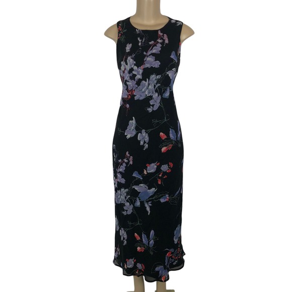 Jones New York Dress Dresses & Skirts - Vintage Jones New York Maxi Slip Dress Size 4 Dark Floral Print Y2K Fairycore